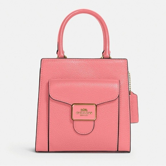 Coach Handbags - Coach Mini Pepper Crossbody Pebbled Leather Bag Crossbody | Taffy | C6778